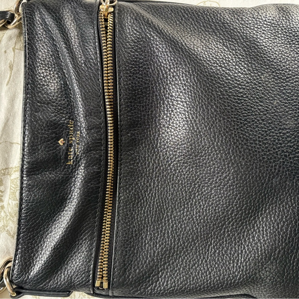 Kate Spade Black Leather Chain Strap Shoulder Bag - Picture 3 of 6